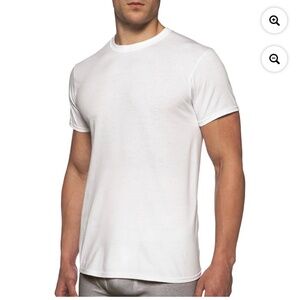 Gildan Big Men’s Short Sleeve Crewneck White T-Shirt 5 Pk 2X (50-52) NWT